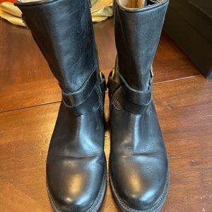 Frye black leather boots